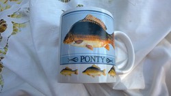 For anglers too! Carp-fish mot.Mug-cup
