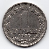 Jugoszlávia SFR 1 jugoszláv Dínár, 1965