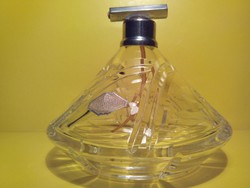 Worth it! Polished crystal perfume bottle marked good large size
