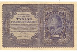 1000 marek 1919 Lengyelország I. széria 2.