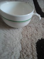Gránit zöld csíkos teás csésze