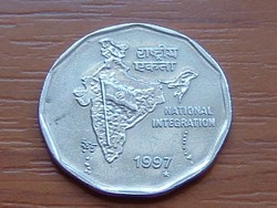 INDIA 2 RÚPIA 1997 ☆ (öt ágú csillag): Hyderabad TÉRKÉP #