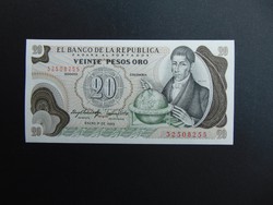 20 peso 1983 Kolumbia Hajtatlan bankjegy  
