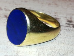 Lápisz lazuli drágaköves 14 karátos arany gyűrű 