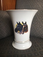 Lovas porcelán váza 
