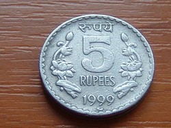 INDIA 5 RÚPIA 1999 MMD Moscow Mint, Russia!!! #