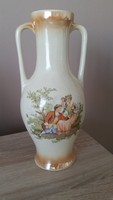 Porcelain vase with a romantic scene for sale!