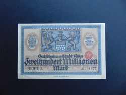 Németország 200 millió márka 1923 vízjeles papíron