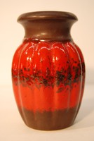 Különleges színvilágú fat lava váza - 1970-es évek