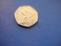 ANGLIA / ANGOL 50 PENCE 2017 MR. JEREMY FISHER! BÉKA! RITKA! HÉTSZÖGŰ! II.ERZSÉBET IDŐS!