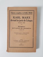 Karl Marx, Ouvres Complétes, devant les jurés de Cologne, 1939, Paris Costes