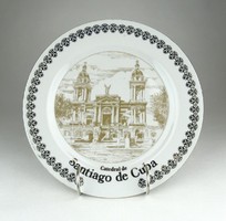 1A243 Kubai porcelán falitányér Santiago de Cuba