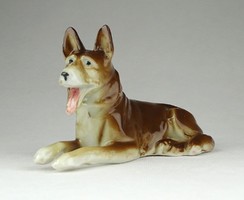 1A231 Régi porcelán németjuhász kutya