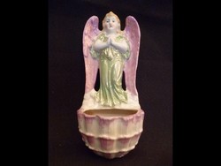 X948 Antik porcelán angyalkás szenteltvíztartó
