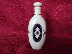 hollóházi porcelán pálinkás palack magassága 13 cm szél. 5.5 cm