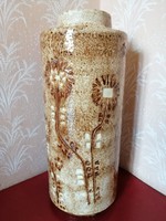 Zsolnay nagyméretű pirogránit padlóváza / padló váza - henger alakú, modern