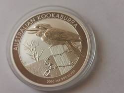 2016 Ausztrál kookaburra ezüst 31,1 gramm 0,999 gyönyörű darab