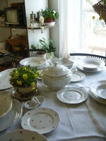 6 Personal, flawless, complete Zolnay tableware from the '20s free fragile post office!