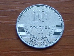 COSTA RICA 10 COLONES 2012 ALU. #