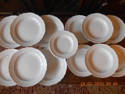 Hollóházi Pannónia Bianco tányér készlet 18 részes