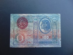 100 korona 1912 Magyarország Felülbélyegzés ! 