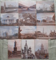 Igazi csemege a 3D őskorából! 12 db moszkvai képeslap 1967-ből