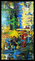 " Tavaszi szellő " Koso festmény ,nagy méret 60 x 105 cm ,keretes akció 