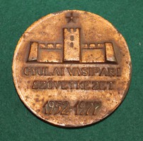 Plaque - Gyula iron industry cooperative 1952-1977