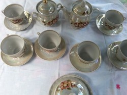  Orosz retro porcelán teás ? készlet vajtartóval