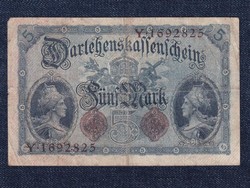 Németország Második Birodalom (1871-1918) 5 Márka bankjegy 1914 / id 21524/