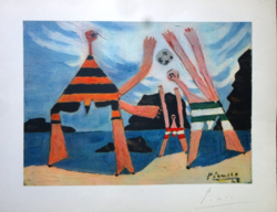 Picasso sajátkezű aláírásával! 72 éves litográfia