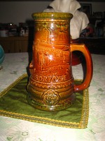 Zsolnay, a liter, beer krigli 26 cm, a rarely seen object!