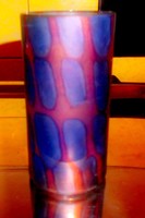 Lüszteres, Irizáló   üveg  váza