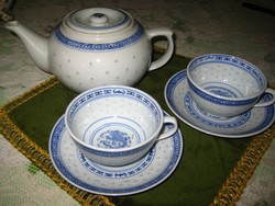 Chinese, rice grains, tea set, marked