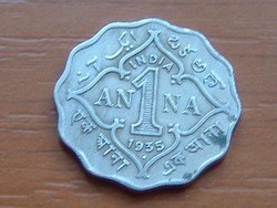 INDIA 1 ANNA 1935 V. GYÖRGY 1923-1936 • Bombay Mint with small dot below date. #