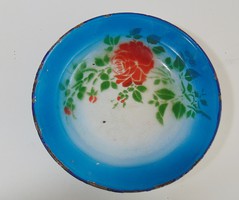 Csepel Weiss Manfred rózsa mintás zománcozott  tányér  