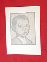 Fényes Adolf, Fiú portré lap a Művészház mappából, 1911