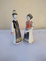 Hollóházi Matyó népviseletes porcelán pár