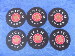 Unicum reklám poháralátét söralátét 6 db átm. 9 cm