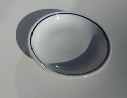 Régi Zsolnay porcelán kék csíkos tál tányér