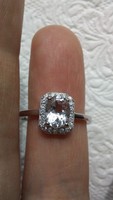 Akvamarin 925 ezüst  gyűrű 60