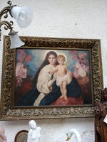 Vidai Brenner Nándor  olaj festmény "Madonna kis gyerekkel" 