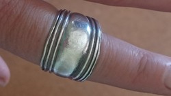 Nagy méretű vastag ezüst gyűrű
