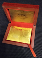 24 kt arany póker kártya díszdobozban, 500 Euró bankjegy hátlappal