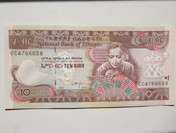 Etiópia 10 birr 2015 UNC