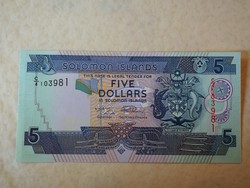 Salamon-szigetek 5 Dollar UNC 2009