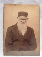 Öreg , fehér szakállú zsidó férfi régi fotó