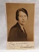 Halmi Béla udvari fényképész női portré fotó képeslap