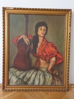 1,-Ft Járó Gábor festmény 71x58cm!