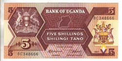 5 shiling 1987 Uganda UNC